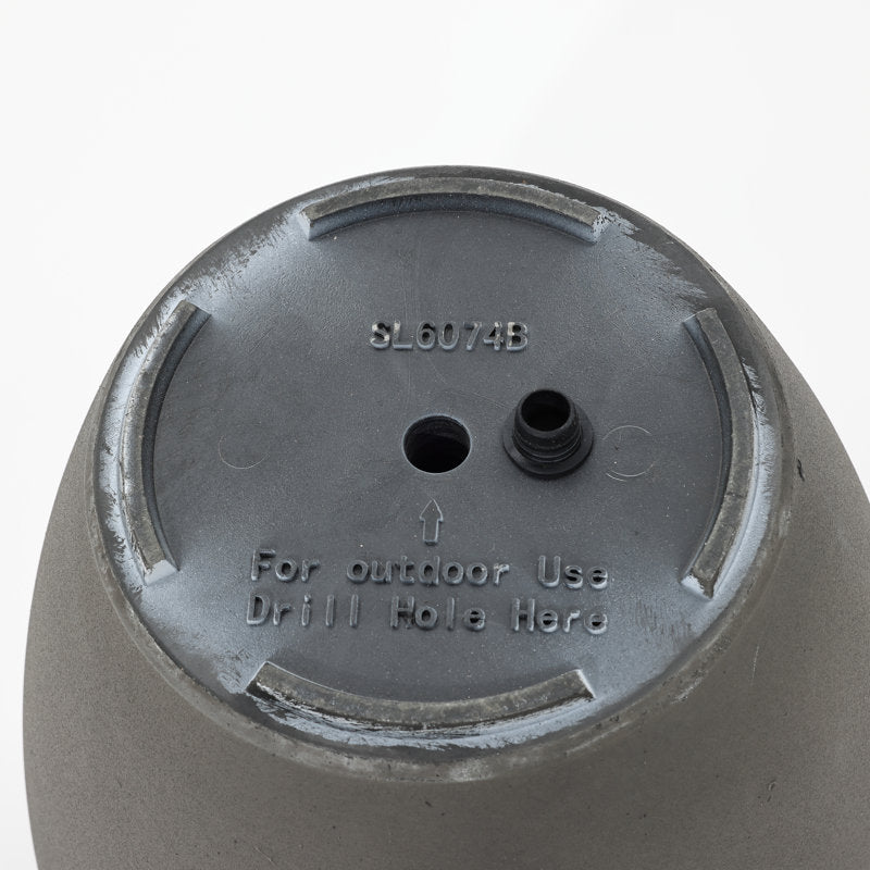 2-Piece HDPE Tall Tapered Round Plastic Pot Planters Set, Husky Gray (Set of 2)