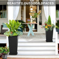 Lenoris 24'' H Planters, Large Tall Planters with Saucers, Large Planters for Outdoor Indoor Plants (Set of 2)
